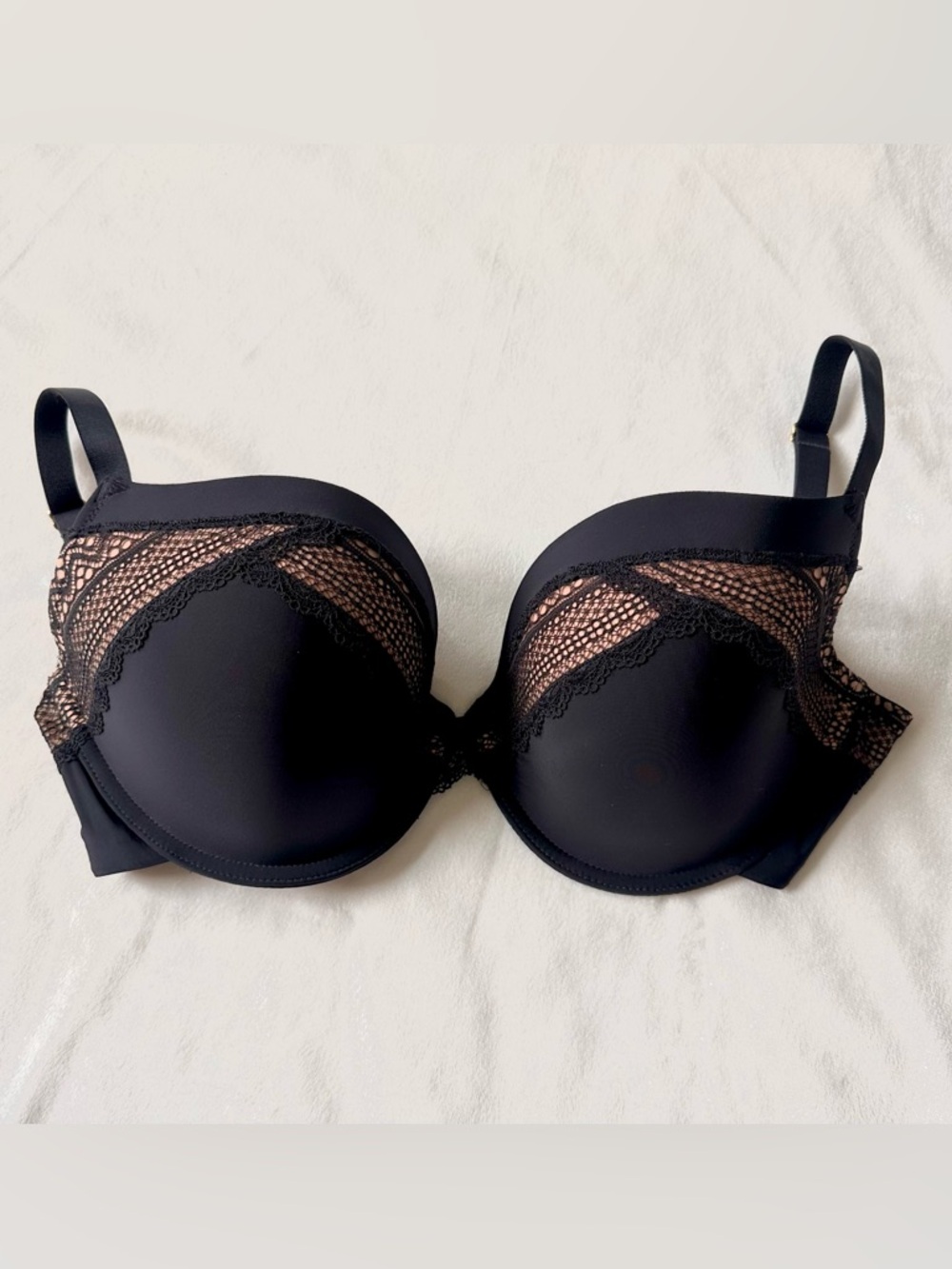 Panache Black Lace Aria Plunge Bra